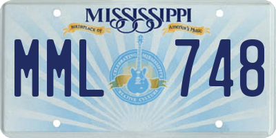 MS license plate MML748