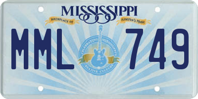 MS license plate MML749