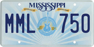 MS license plate MML750