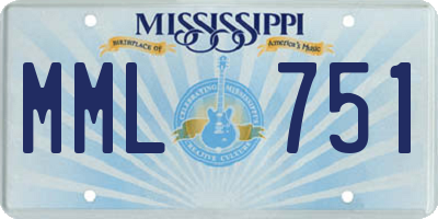 MS license plate MML751