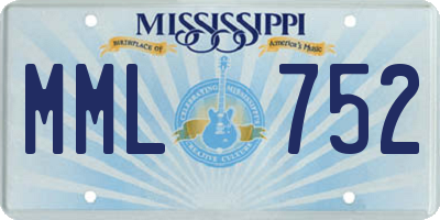 MS license plate MML752