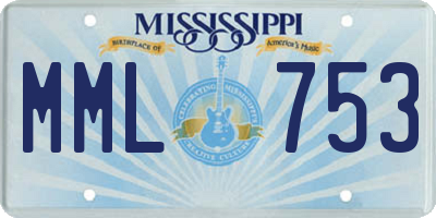 MS license plate MML753