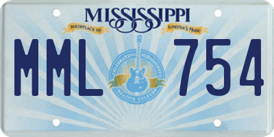 MS license plate MML754
