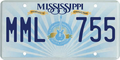 MS license plate MML755