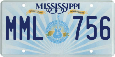 MS license plate MML756