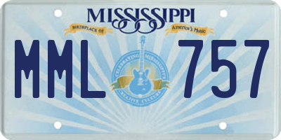 MS license plate MML757