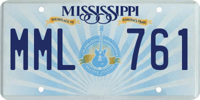MS license plate MML761