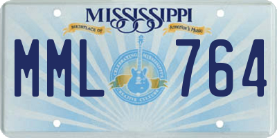 MS license plate MML764