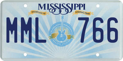 MS license plate MML766