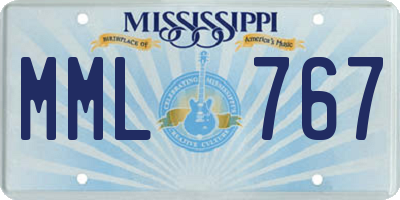 MS license plate MML767