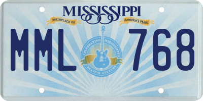 MS license plate MML768