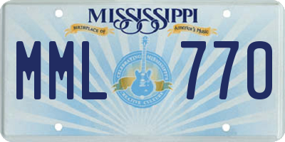 MS license plate MML770