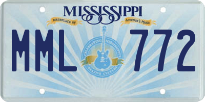 MS license plate MML772