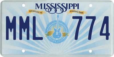 MS license plate MML774