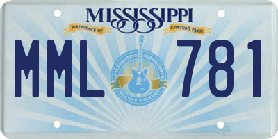 MS license plate MML781