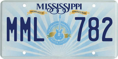 MS license plate MML782