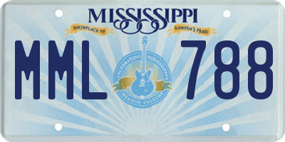 MS license plate MML788