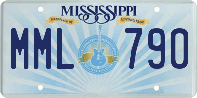 MS license plate MML790
