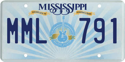 MS license plate MML791