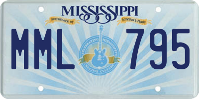MS license plate MML795