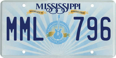 MS license plate MML796