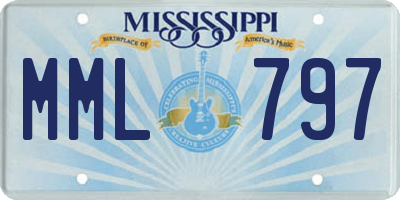 MS license plate MML797