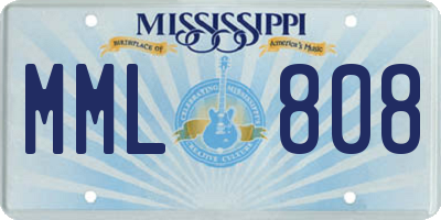 MS license plate MML808