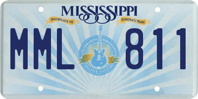 MS license plate MML811