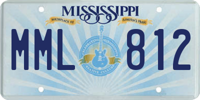 MS license plate MML812