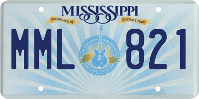 MS license plate MML821