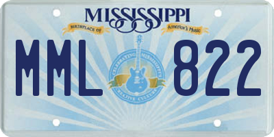 MS license plate MML822