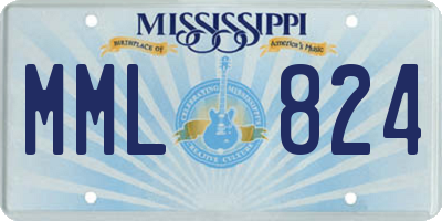 MS license plate MML824