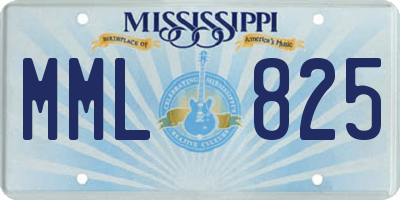 MS license plate MML825