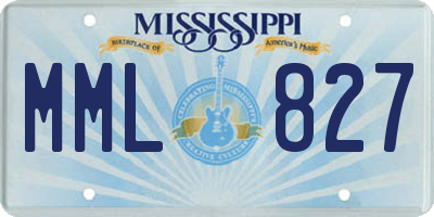 MS license plate MML827