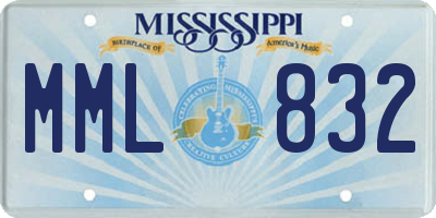 MS license plate MML832