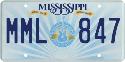 MS license plate MML847