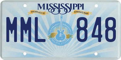 MS license plate MML848