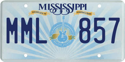 MS license plate MML857