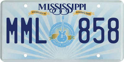 MS license plate MML858