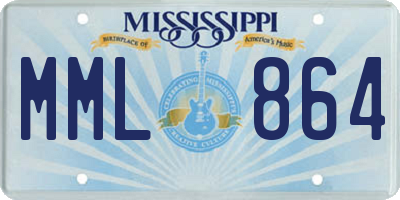 MS license plate MML864