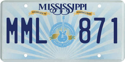 MS license plate MML871