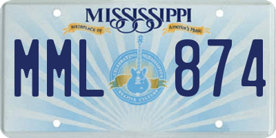 MS license plate MML874