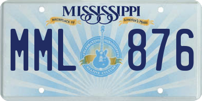 MS license plate MML876