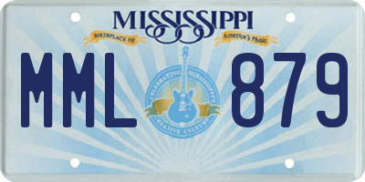 MS license plate MML879