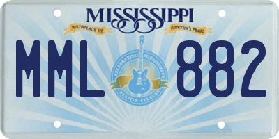 MS license plate MML882