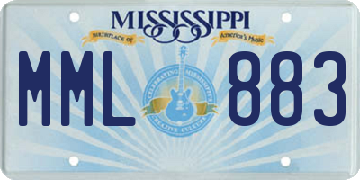 MS license plate MML883