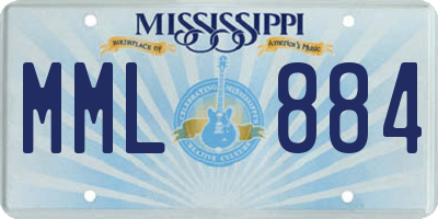MS license plate MML884