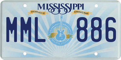 MS license plate MML886