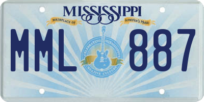 MS license plate MML887