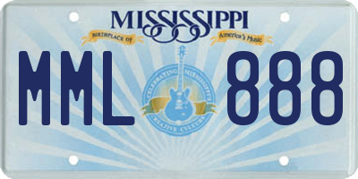 MS license plate MML888